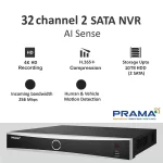 PRAMA PT-NRAS2A32-K2 32 Channel AIsense Network Video Recorder - Image 3