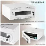 2U Mini Rack, Secure Locking System,Thru' Window - Image 4