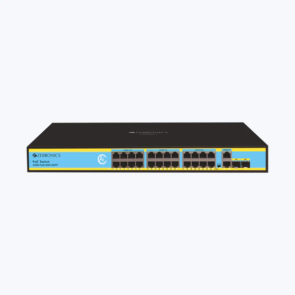 Zeb_24PG2UG2UF_300-24_Port_POE_Switch-pic-1 ZEB-24PG2UG2UF-300 ZEBRONICS POE SWITCH - Image 1